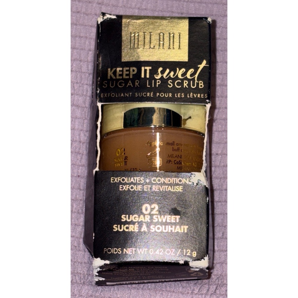 NEW Milani Keep it Sweet Sugar Lip Scrub, Sugar Sweet (02)